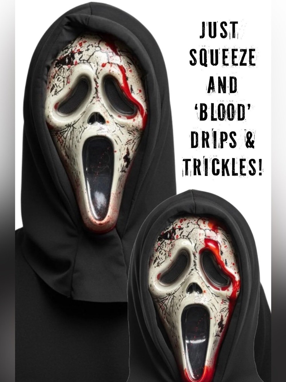 Ghost Face Aged Bleeding Mask
